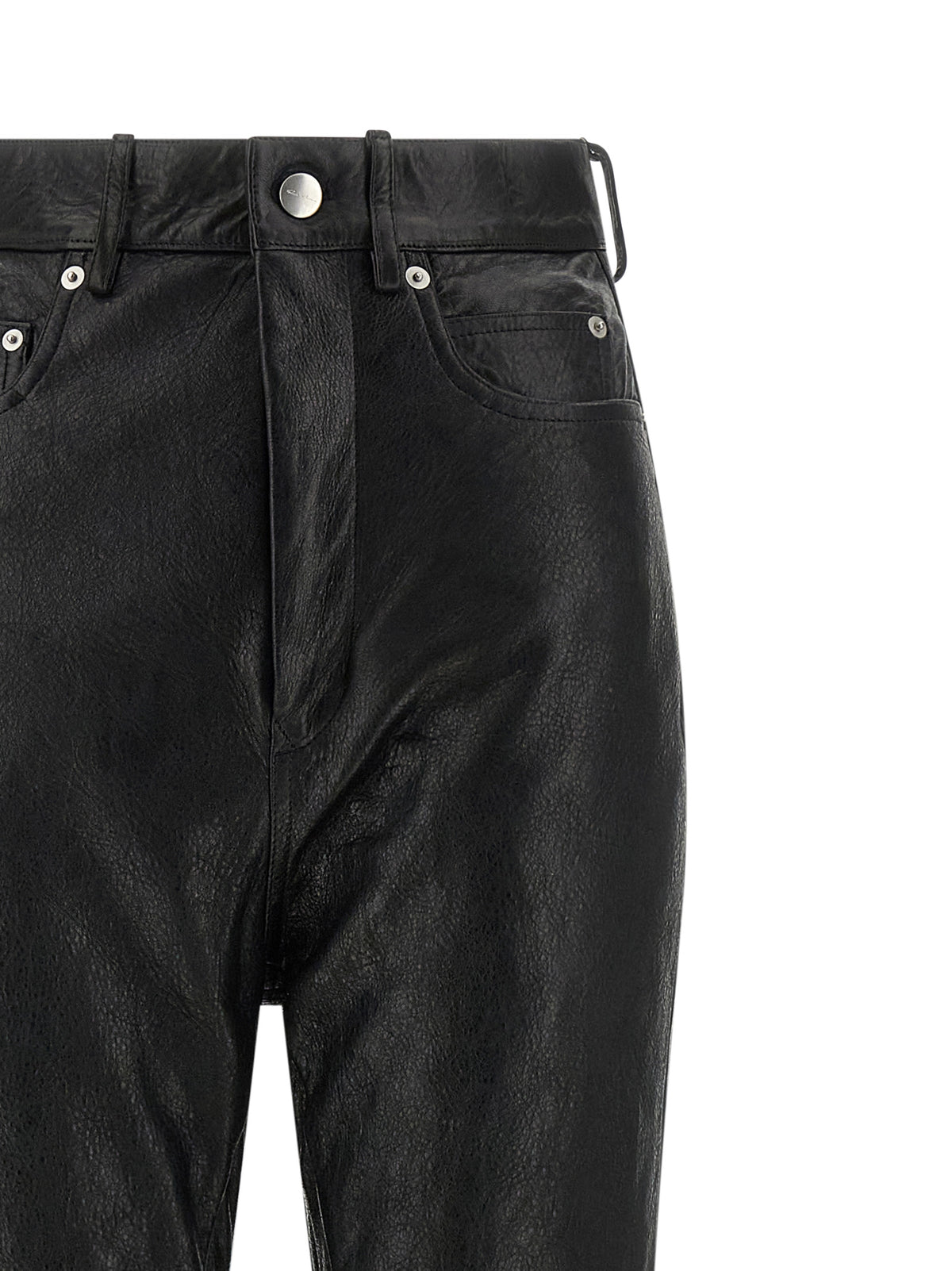 Rick Owens Black Lamb Leather Pants