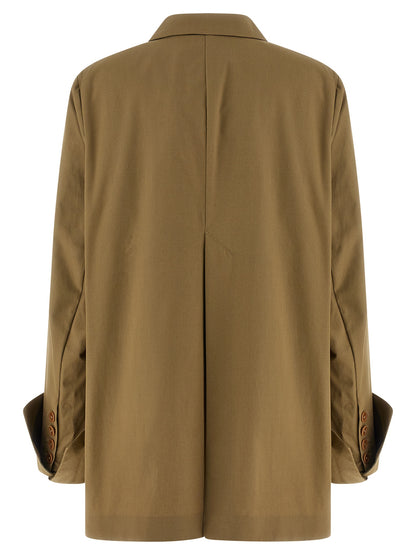 MAISON JEJIA Beige Cotton Blazer