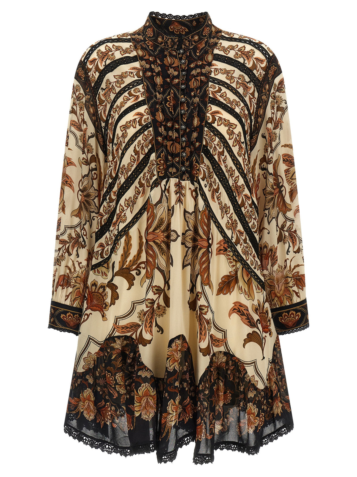 Robe courte FARM RIO en viscose beige
