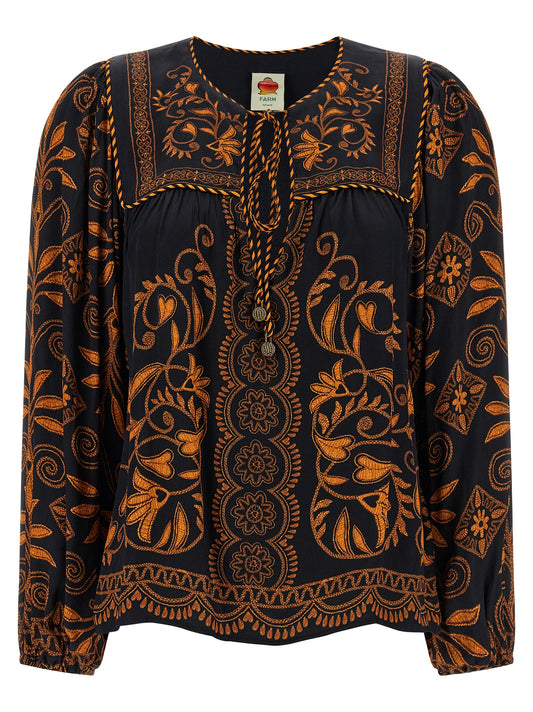 FARM RIO Cornely Ainika Multicolor Viscose Blouse