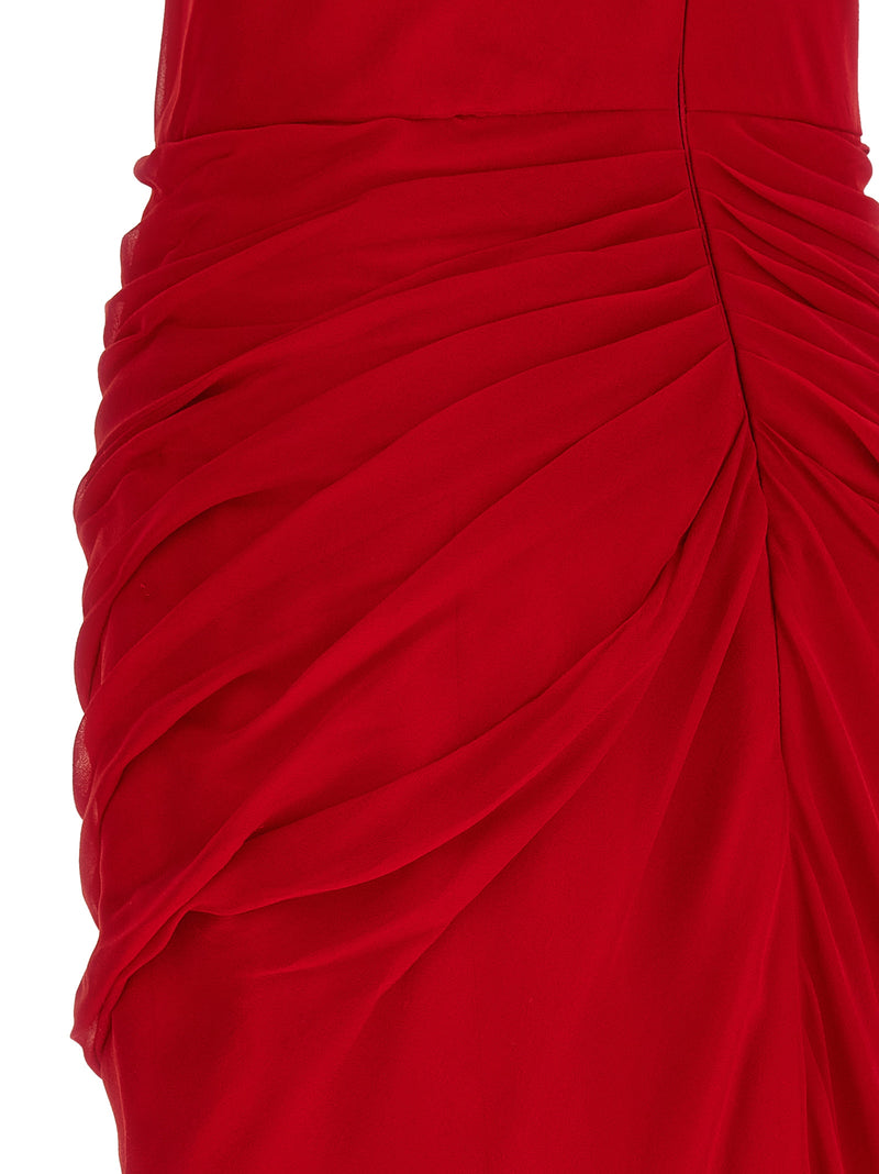 Carolina Herrera Multicolor Silk Midi Dress
