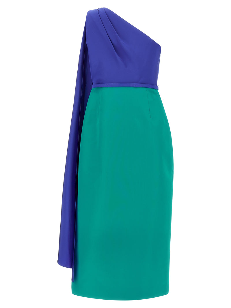 Carolina Herrera Multicolor Silk Midi Dress