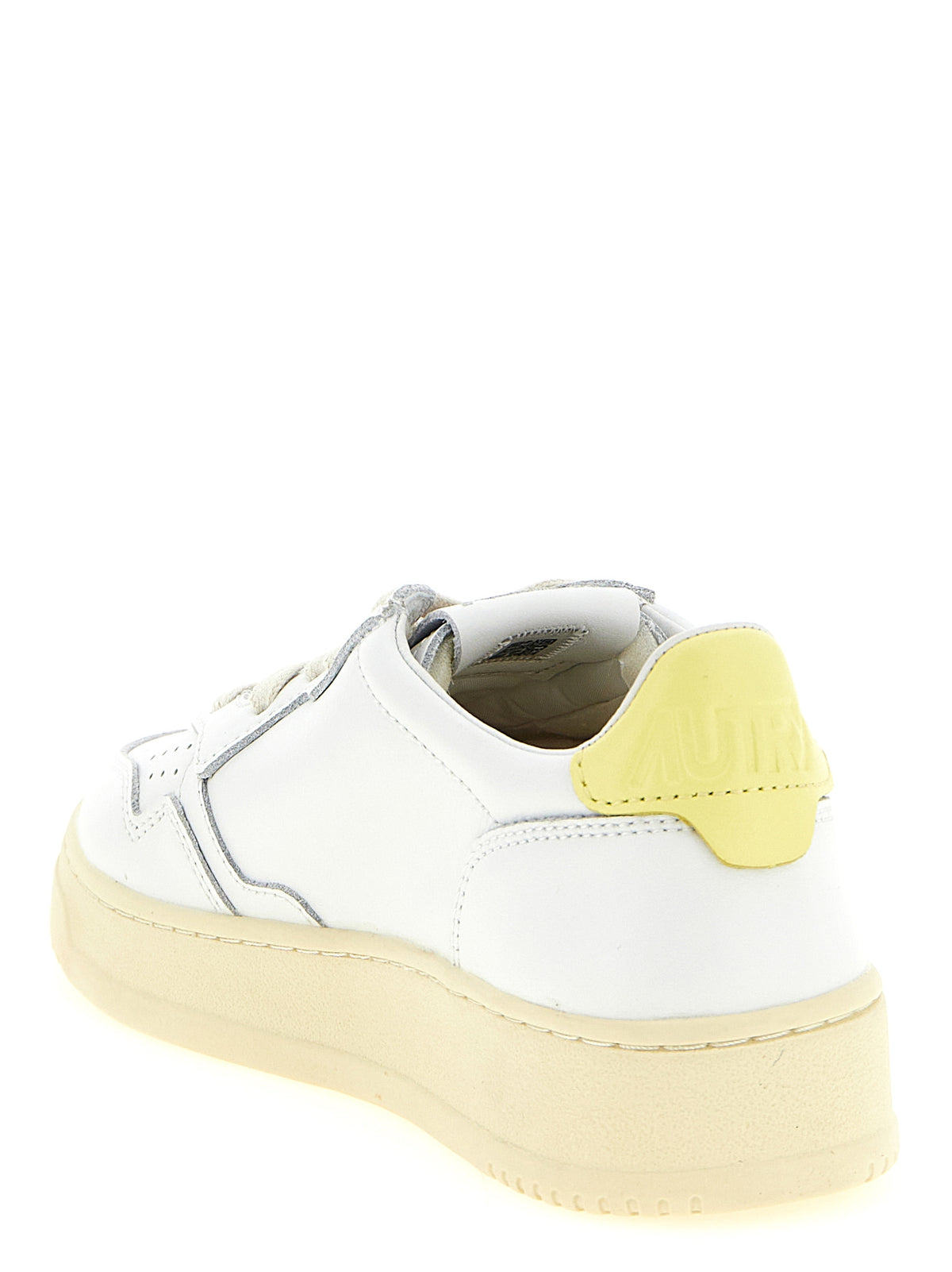 Baskets basses bicolores en cuir de vachette Autry