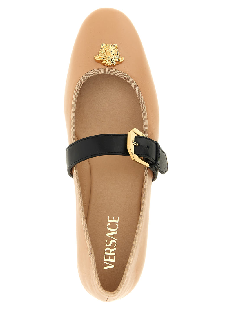 Versace Multicolor Lamb Leather Ballet Flats