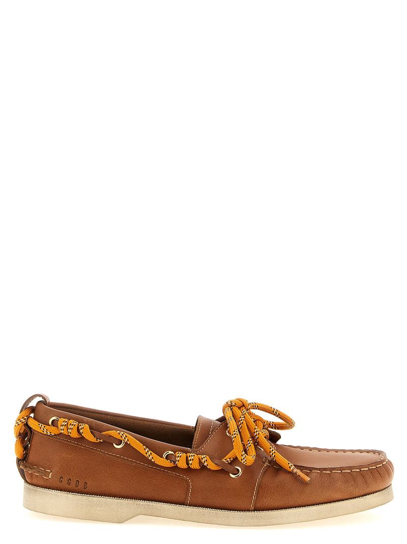 Golden Goose Brown Cowhide Slip-On Loafers for Men
