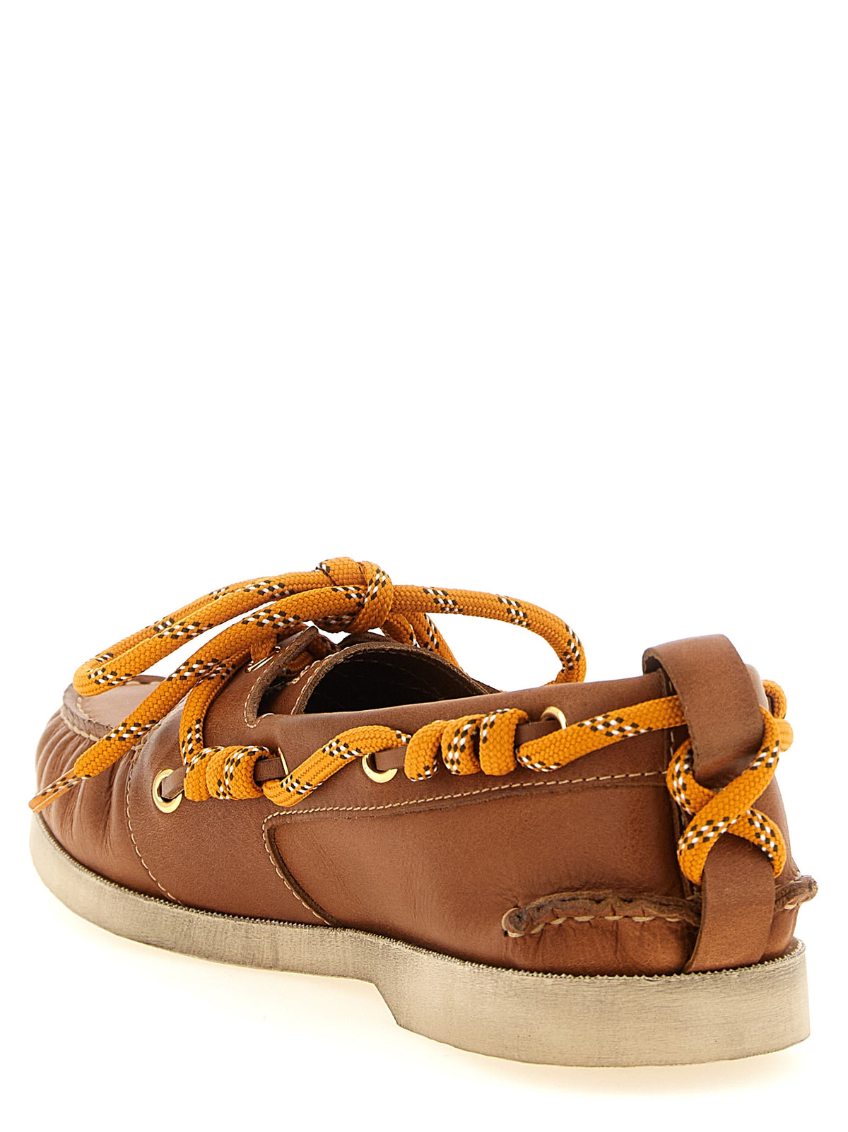Golden Goose Brown Cowhide Slip-On Loafers for Men