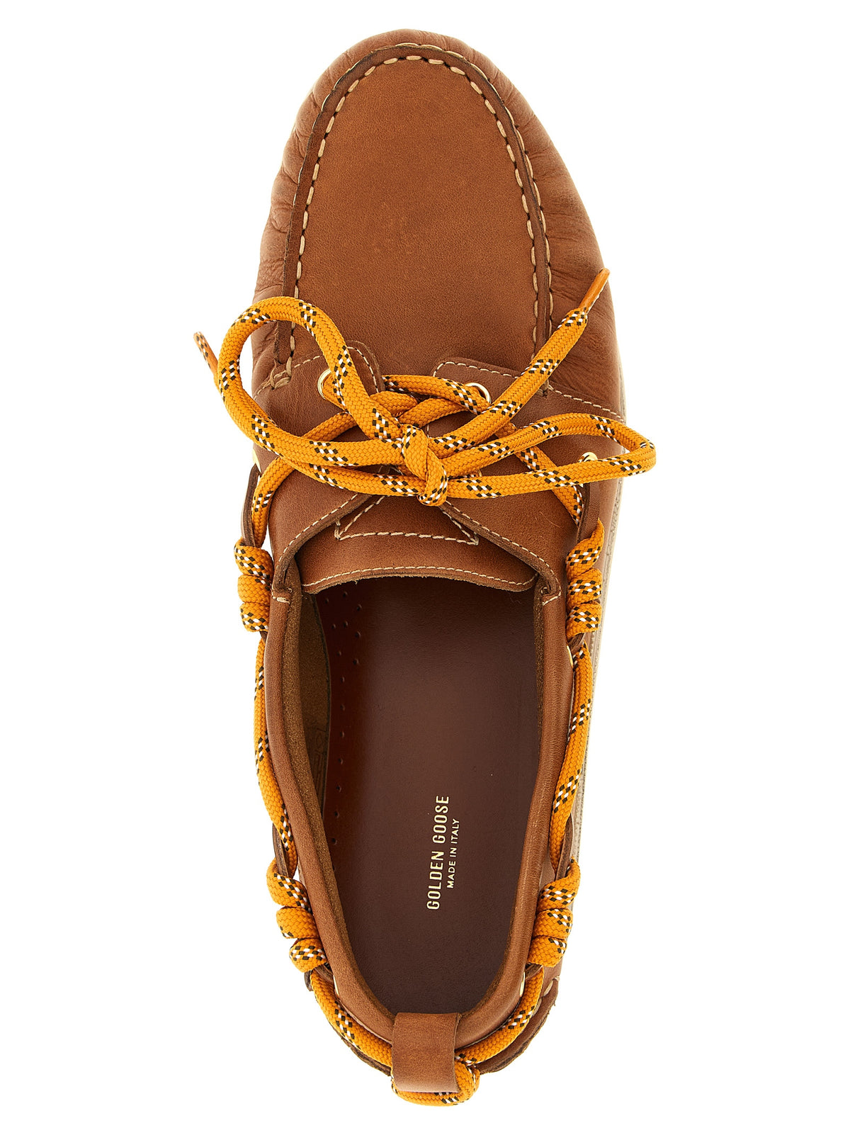 Golden Goose Brown Cowhide Slip-On Loafers for Men