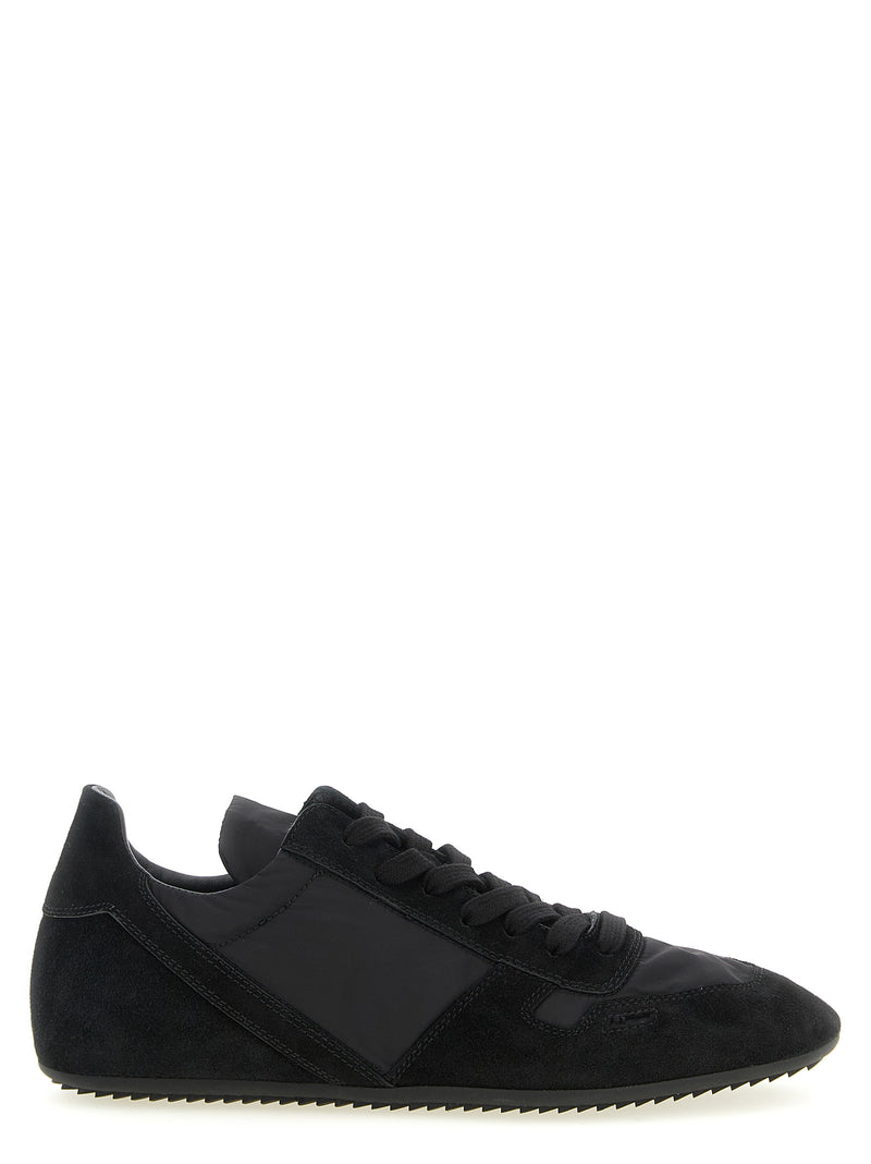 Baskets de sport Rick Owens en cuir de veau noir