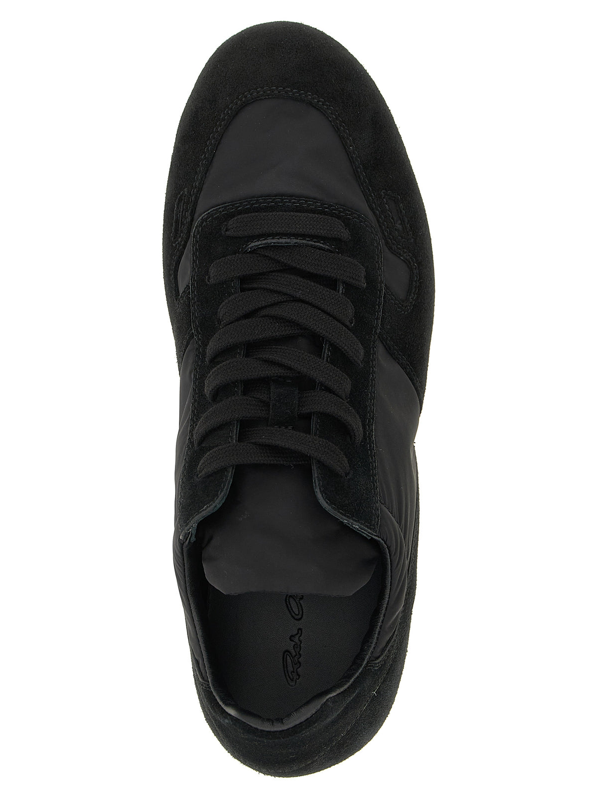 Baskets de sport Rick Owens en cuir de veau noir