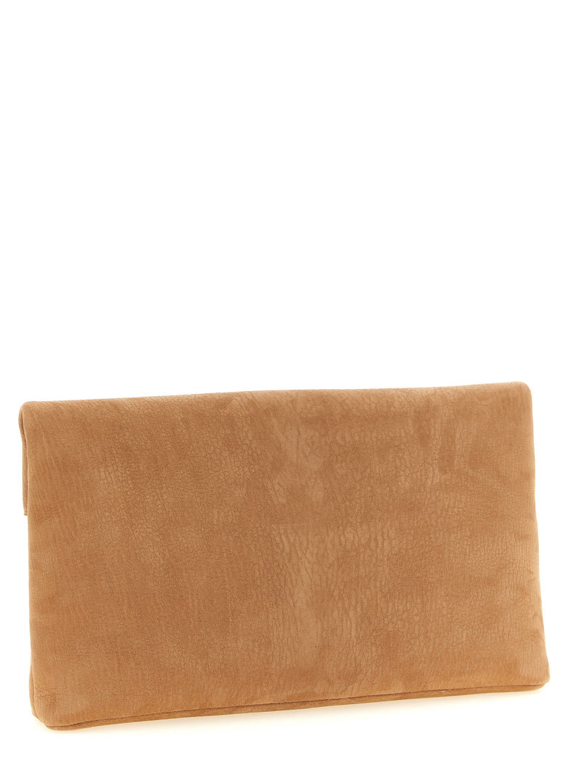 Pochette Saint Laurent en Cuir d'Agneau Marron
