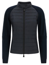 Moncler Grenoble Cardigan Femme en Polyamide Bleu