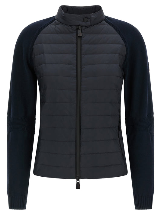 Moncler Grenoble Cardigan Femme en Polyamide Bleu