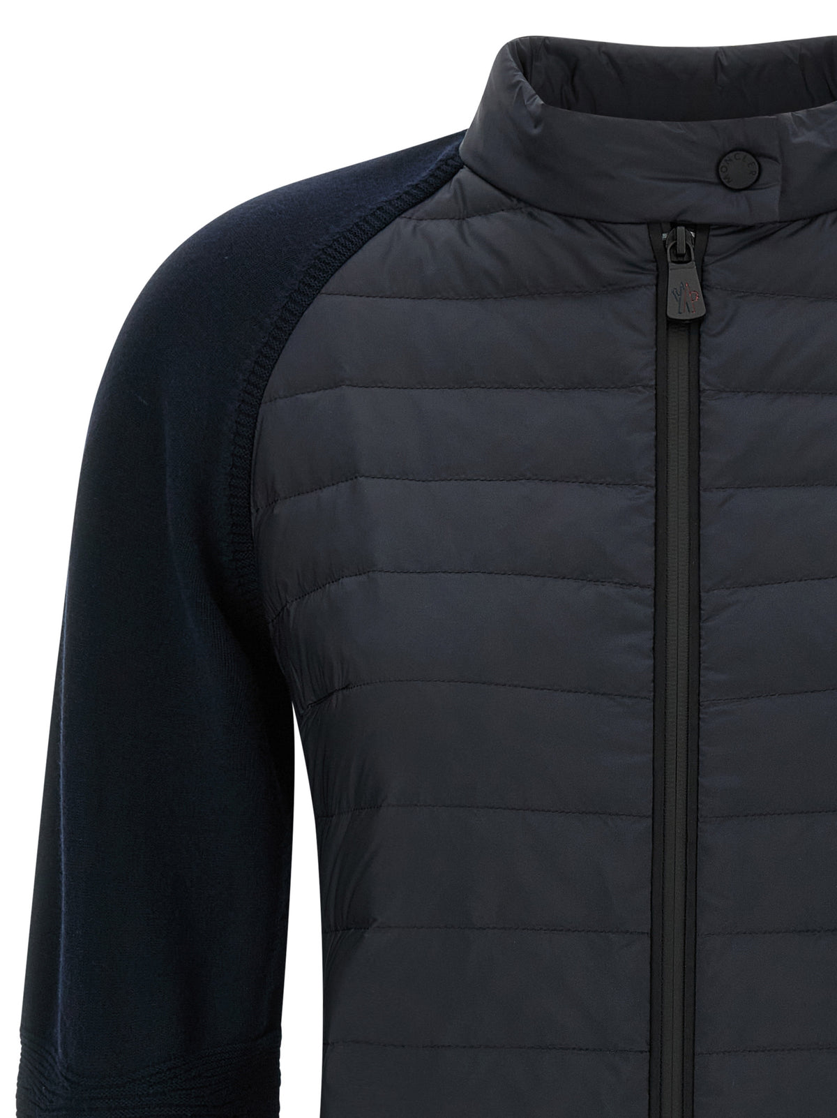 Moncler Grenoble Cardigan Femme en Polyamide Bleu