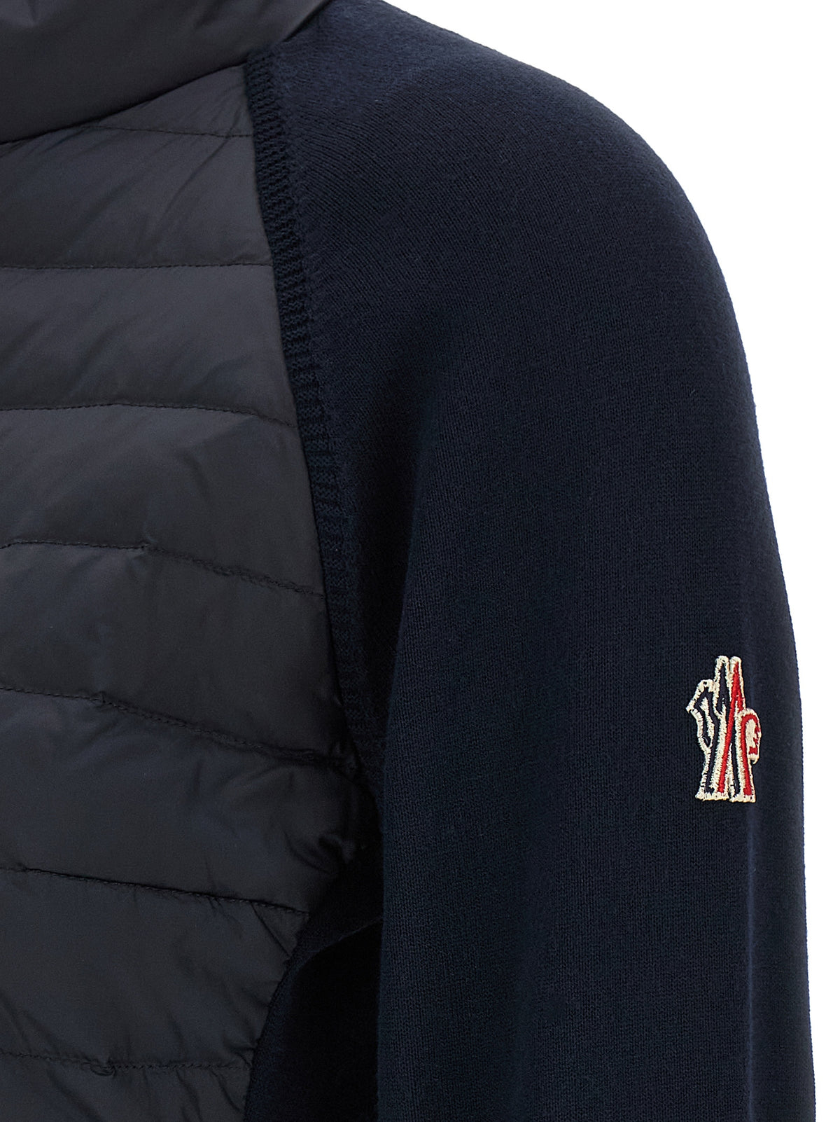 Moncler Grenoble Cardigan Femme en Polyamide Bleu