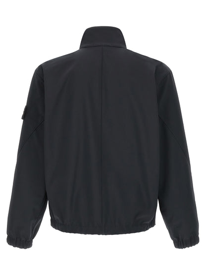 Stone Island Blue Polyester Shell Jacket