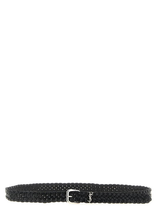 Saint Laurent Black Calfskin Regular Belt - 42 Inches