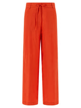 Pantalon décontracté nude orange en viscose