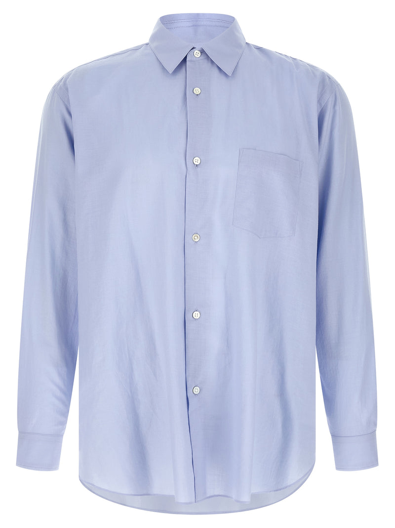 SSSTEIN Blue Cotton Blouse - Luxurious Japanese Craftsmanship