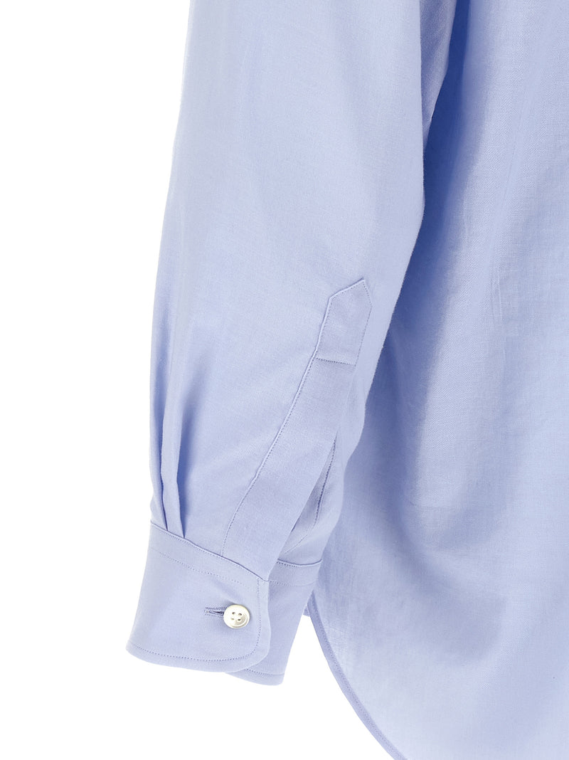 SSSTEIN Blue Cotton Blouse - Luxurious Japanese Craftsmanship