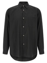 SSSTEIN Black Cotton Blouse - Luxurious Style for Men