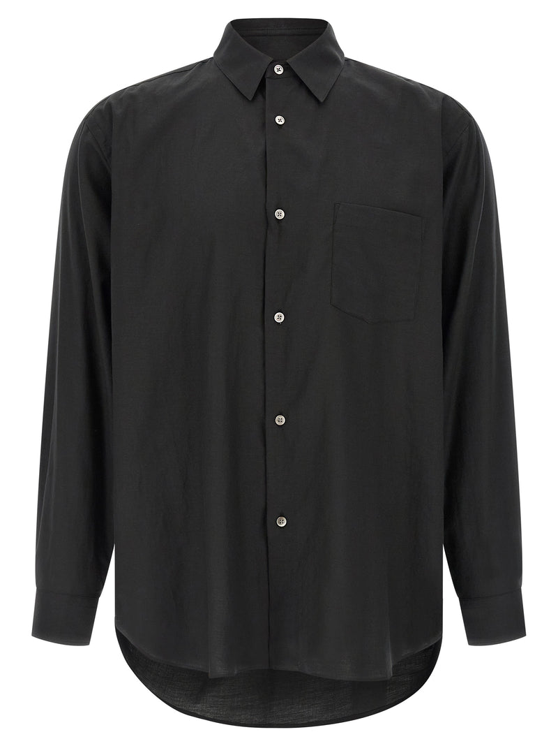 SSSTEIN Black Cotton Blouse - Luxurious Japanese Design