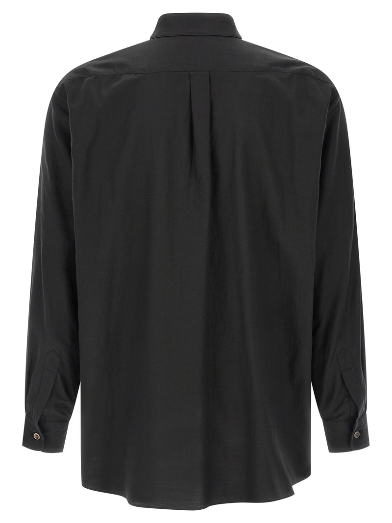 SSSTEIN Black Cotton Blouse - Luxurious Japanese Design