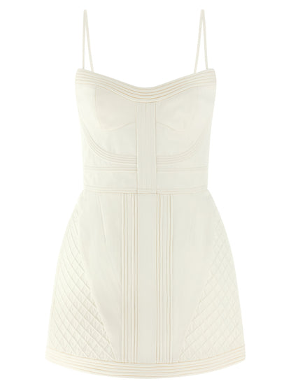 Zimmermann White Cotton Short Dress