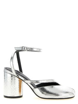 Maison Margiela Silver Calfskin High Heel Pumps - Broken Mirror Design