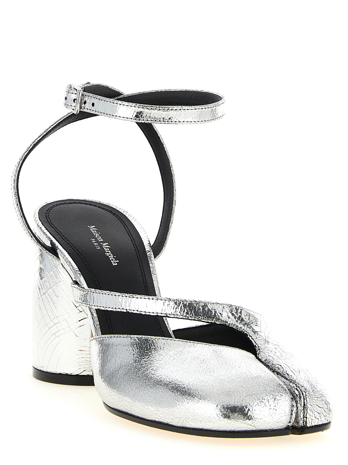 Maison Margiela Silver Calfskin High Heel Pumps - Broken Mirror Design