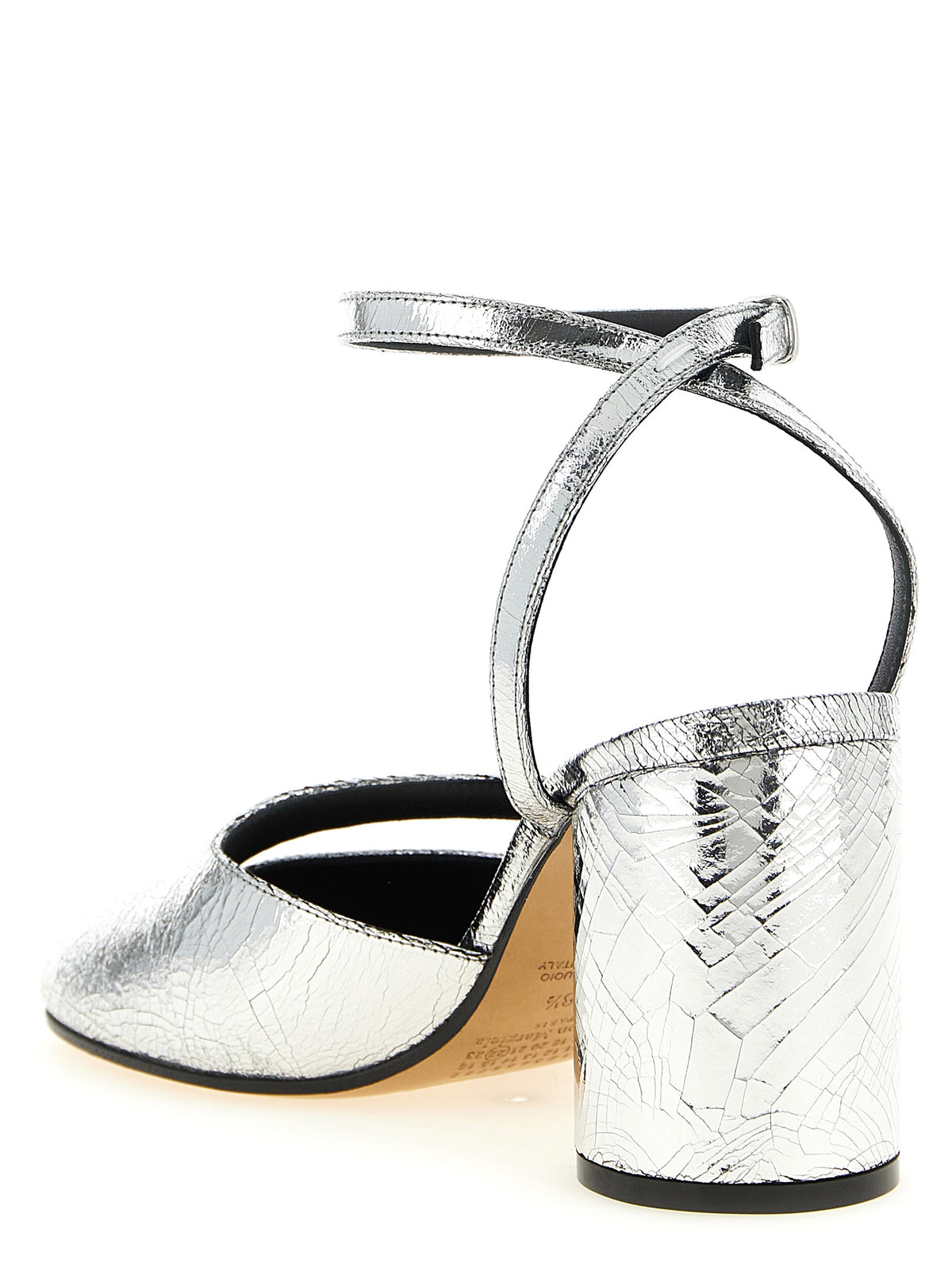 Maison Margiela Silver Calfskin High Heel Pumps - Broken Mirror Design