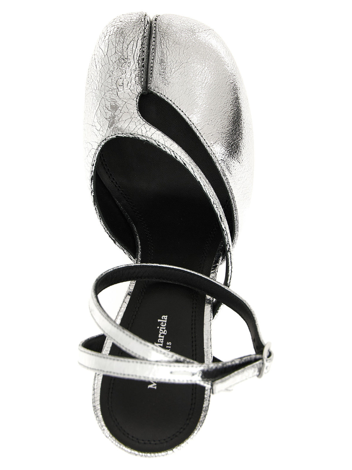 Maison Margiela Silver Calfskin High Heel Pumps - Broken Mirror Design