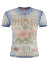 T-shirt en coton bleu Diesel