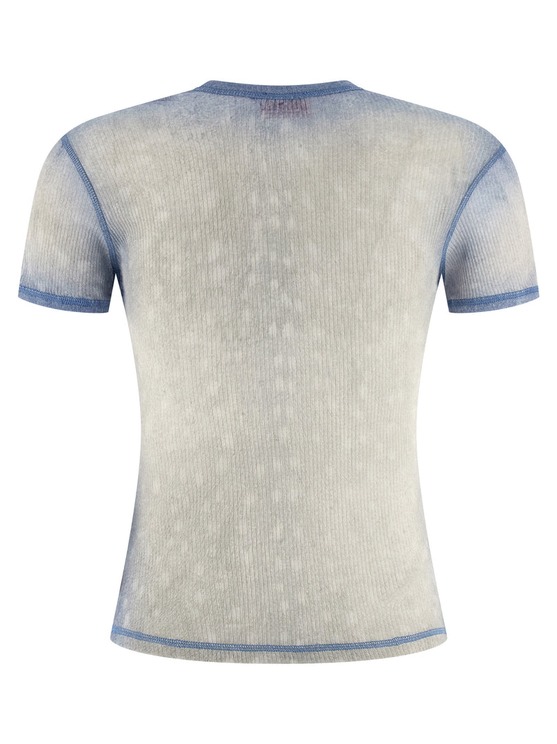 T-shirt en coton bleu Diesel