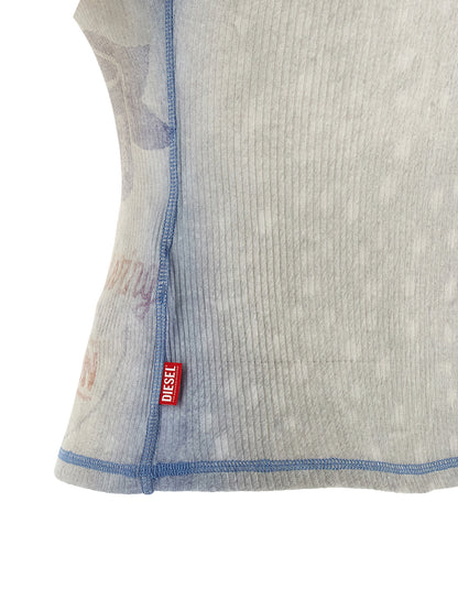 T-shirt en coton bleu Diesel