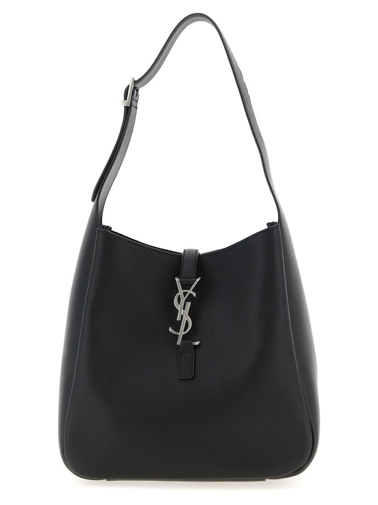 Sac porté épaule Saint Laurent en cuir de veau noir
