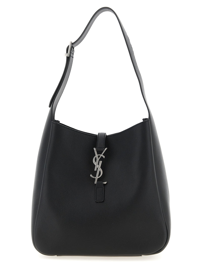 Sac porté épaule Saint Laurent en cuir de veau noir