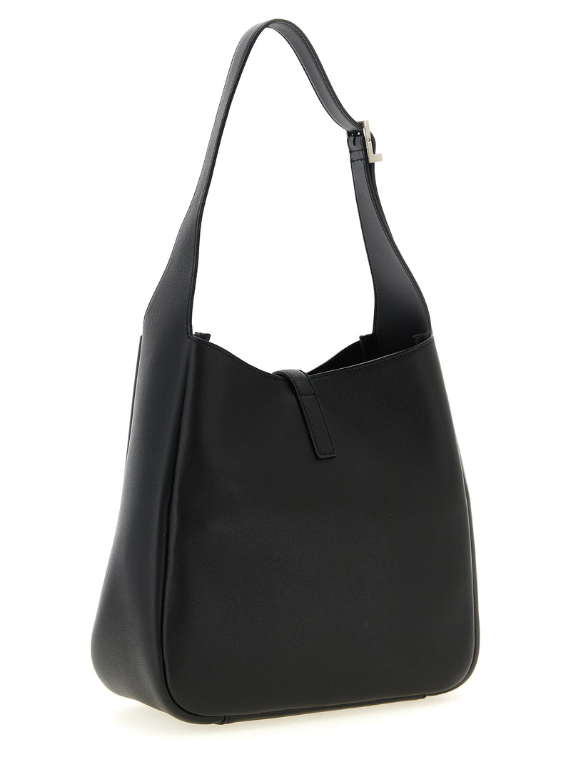 Sac porté épaule Saint Laurent en cuir de veau noir