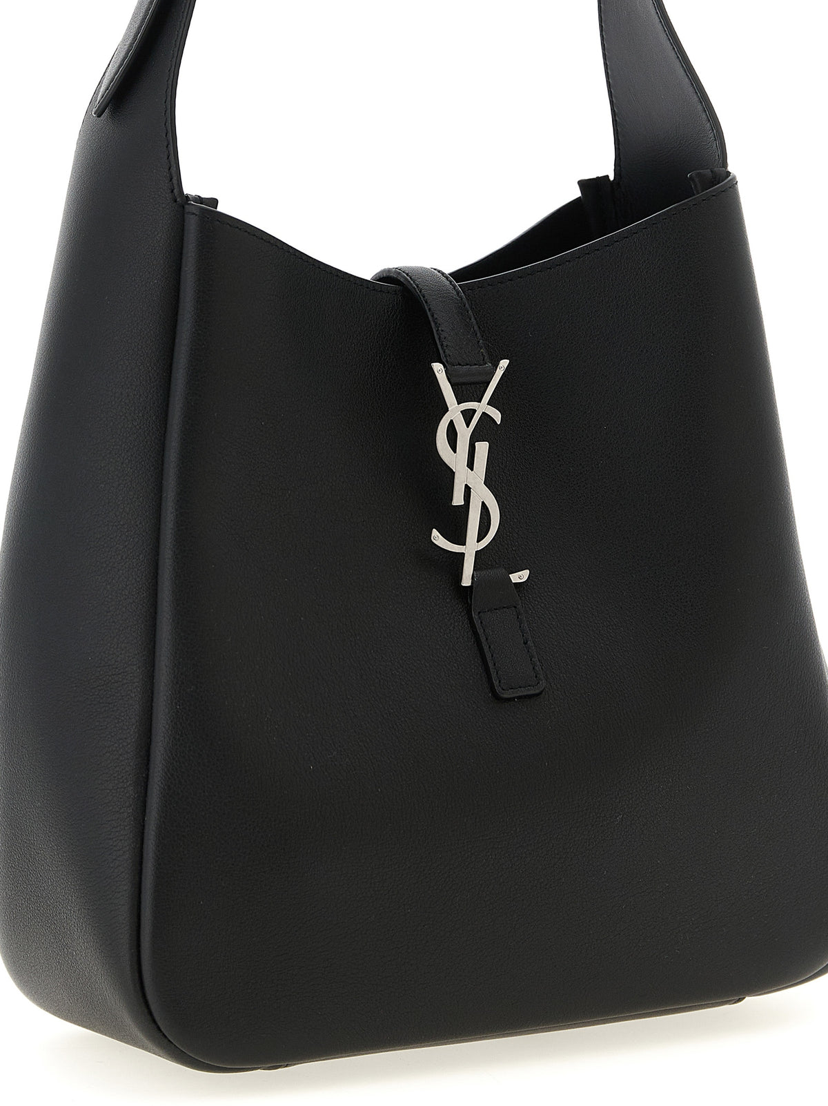 Sac porté épaule Saint Laurent en cuir de veau noir