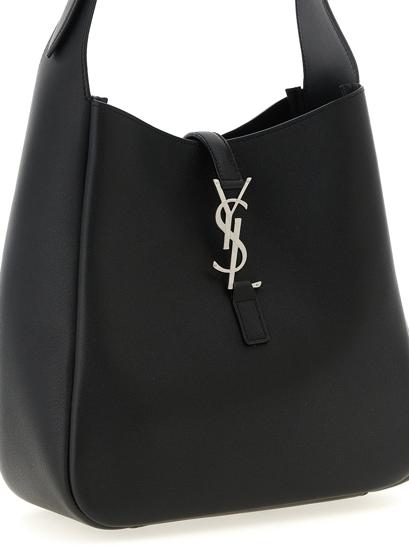 Sac porté épaule Saint Laurent en cuir de veau noir