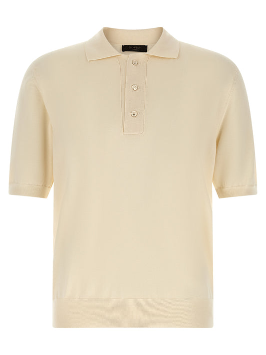 ZANONE Beige Cotton Polo Shirt for Men