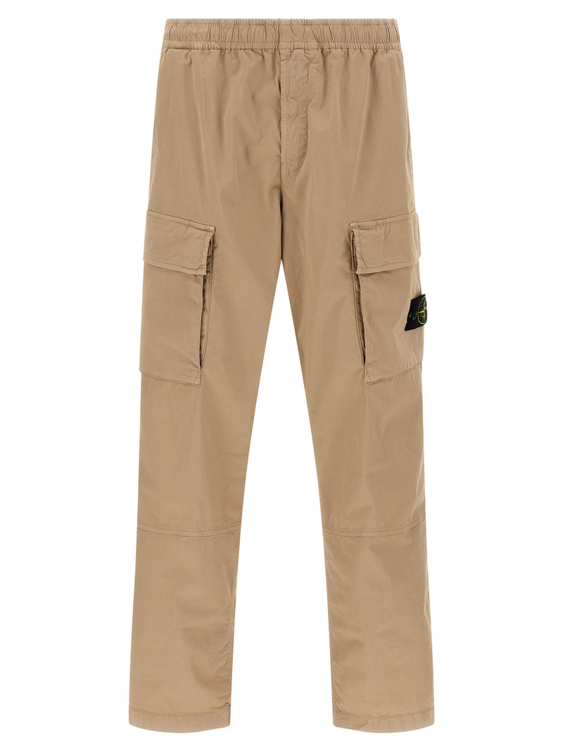 Pantalon cargo Stone Island en coton beige