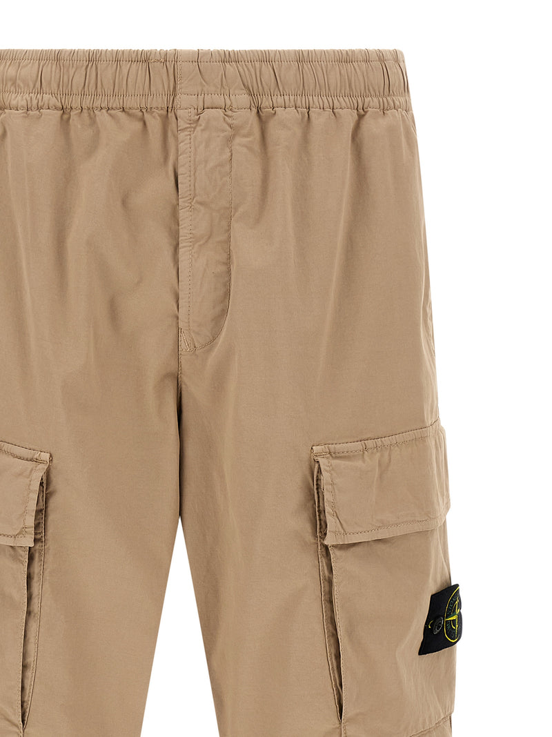 Pantalon cargo Stone Island en coton beige