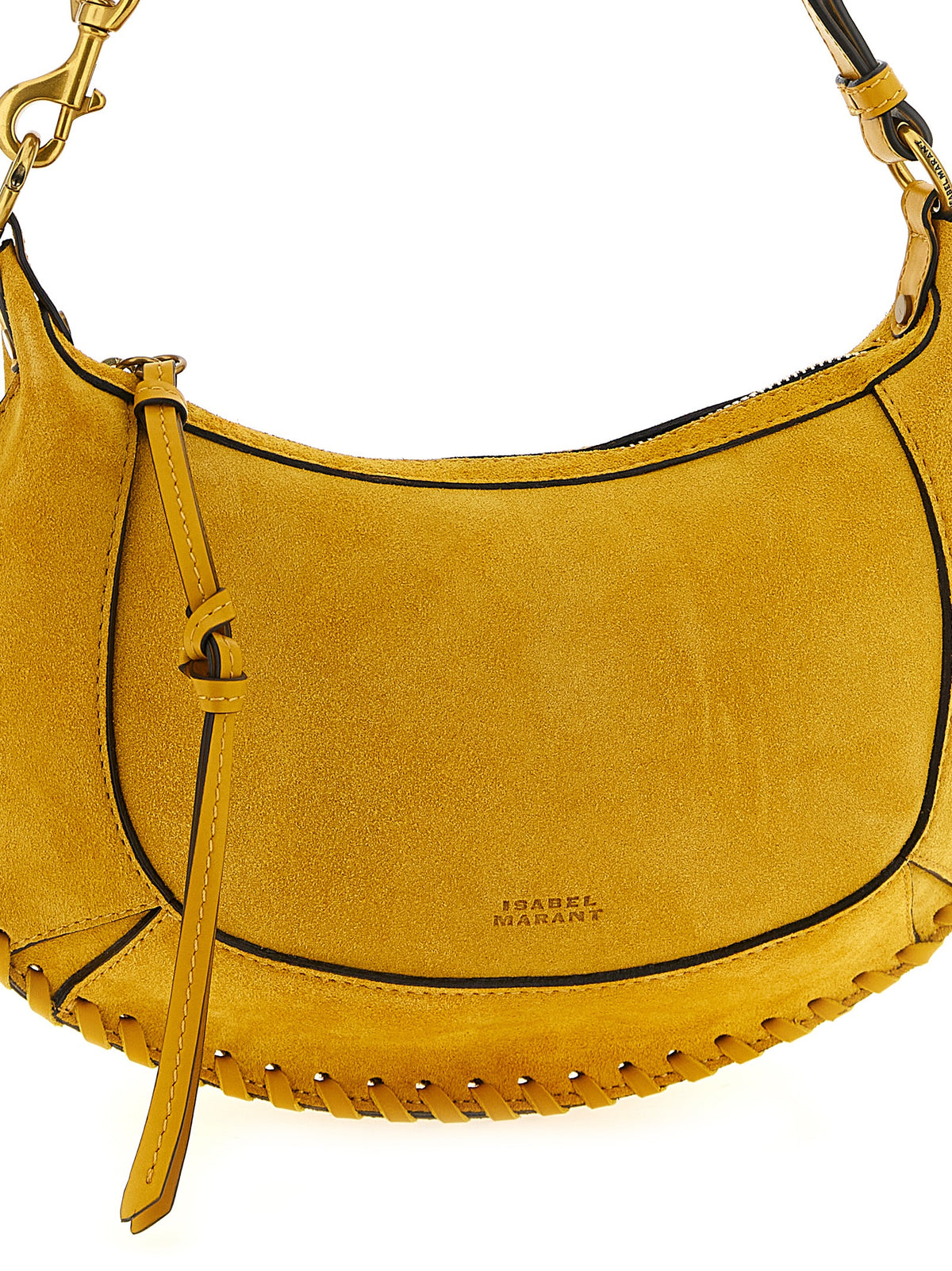 Isabel Marant Oskan Moon Bicolor Calfskin Shoulder Bag