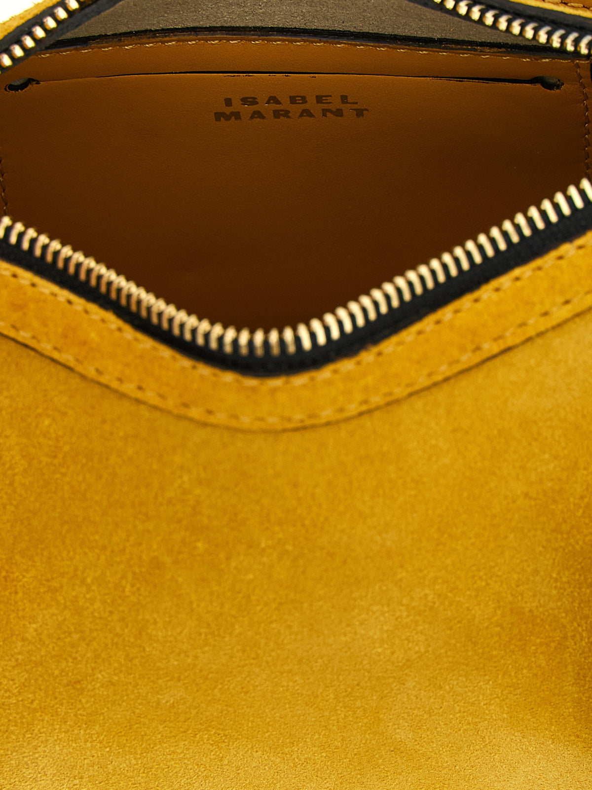 Isabel Marant Oskan Moon Bicolor Calfskin Shoulder Bag