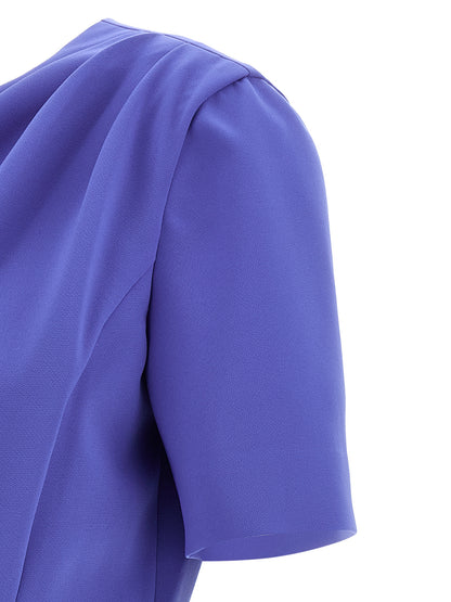 Carolina Herrera Blue Polyester Midi Dress