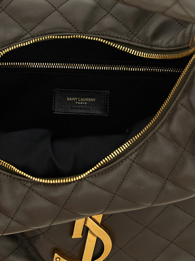 Sac bandoulière Saint Laurent en cuir d'agneau marron