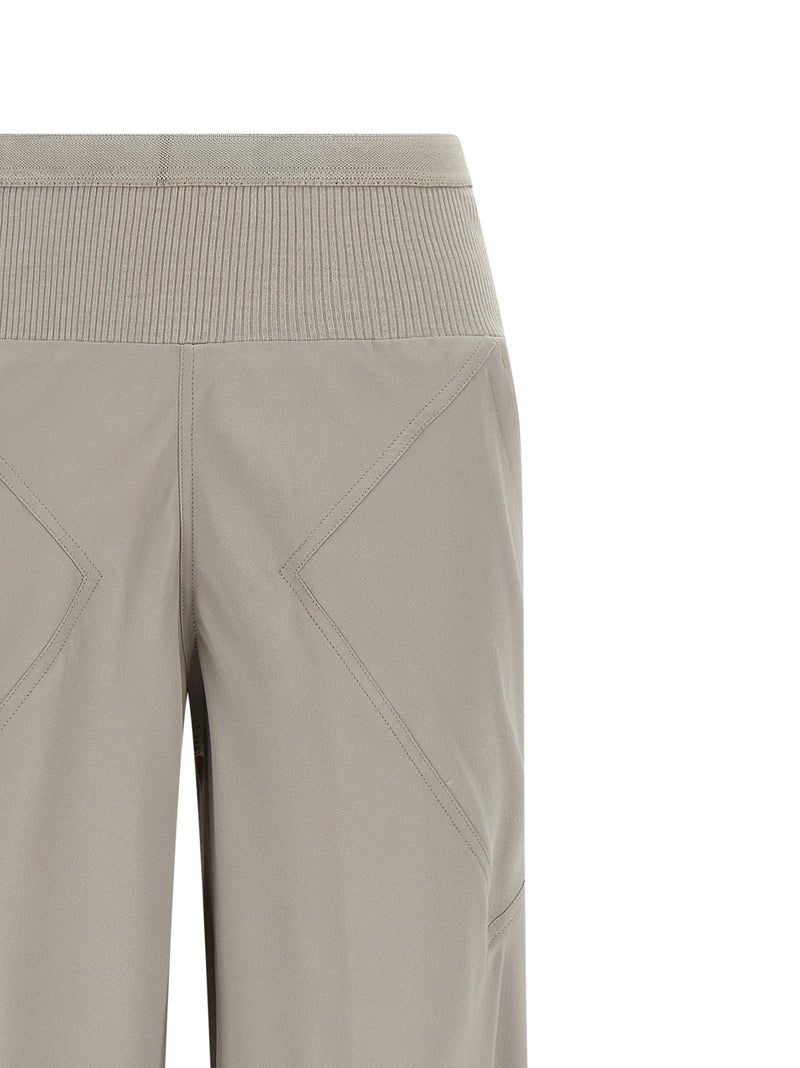 Pantalon évasé gris en acétate Rick Owens