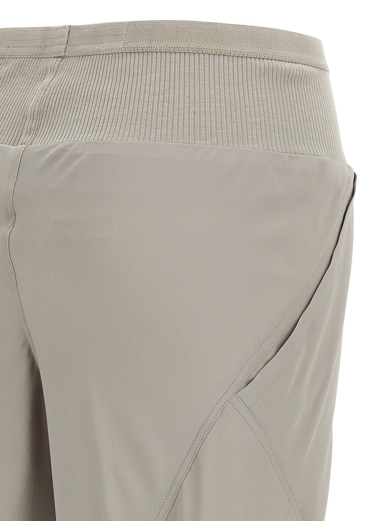 Pantalon évasé gris en acétate Rick Owens