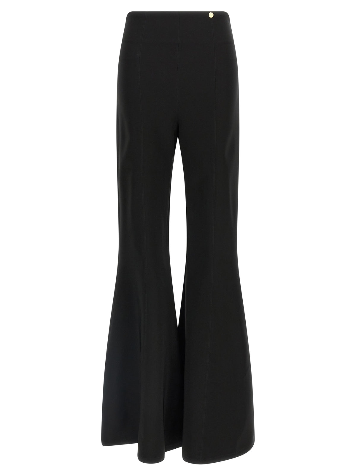 CATALINA Venezia Black Triacetate Flared Pants for Women