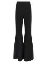 CATALINA Venezia Black Triacetate Flared Pants for Women